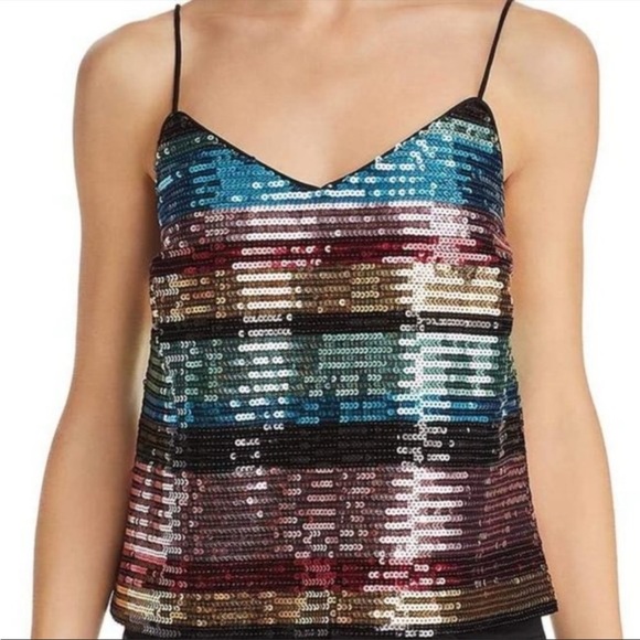 Wayf Murphy Stripe Sequin Cami Size Small - Picture 2 of 8